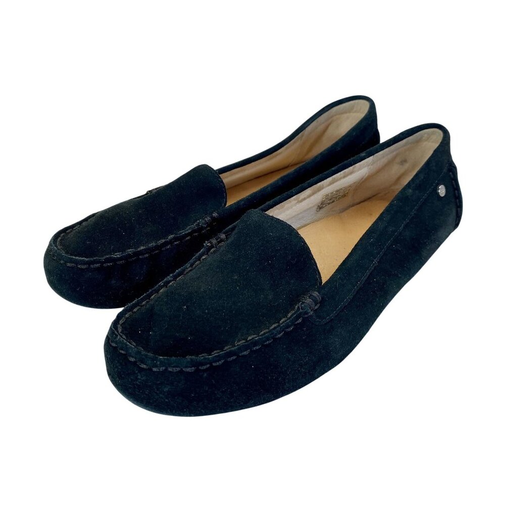 Women's Black Suede Loafers